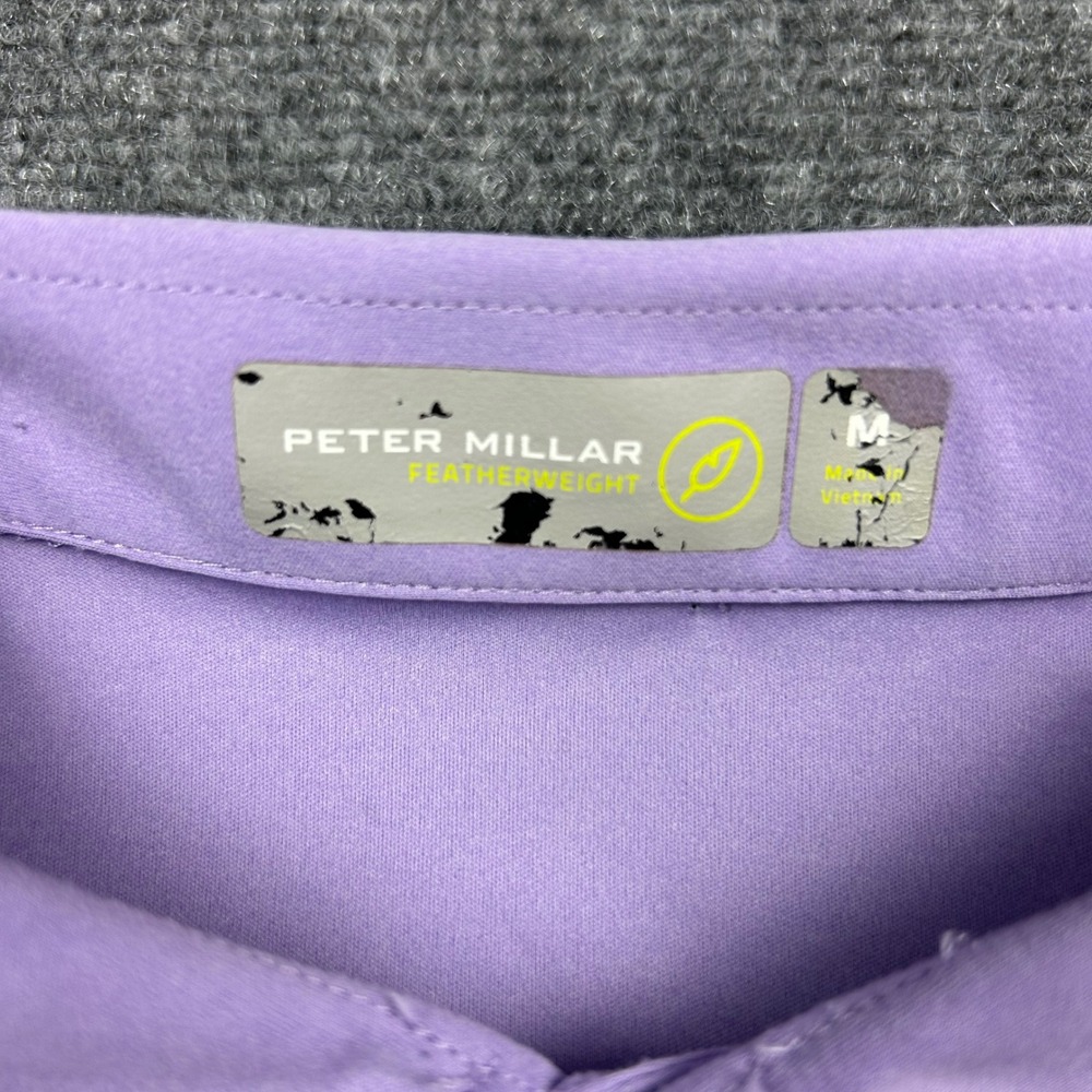 Peter Millar Polo Shirt Mens M Purple Featherweight Broadmoor Golf Club - Picture 6 of 12